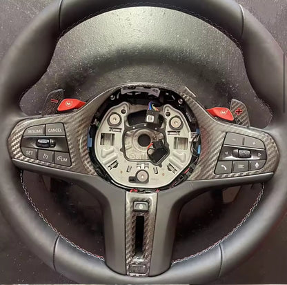 Carbon Schaltpaddles Rot/Blau für BMW