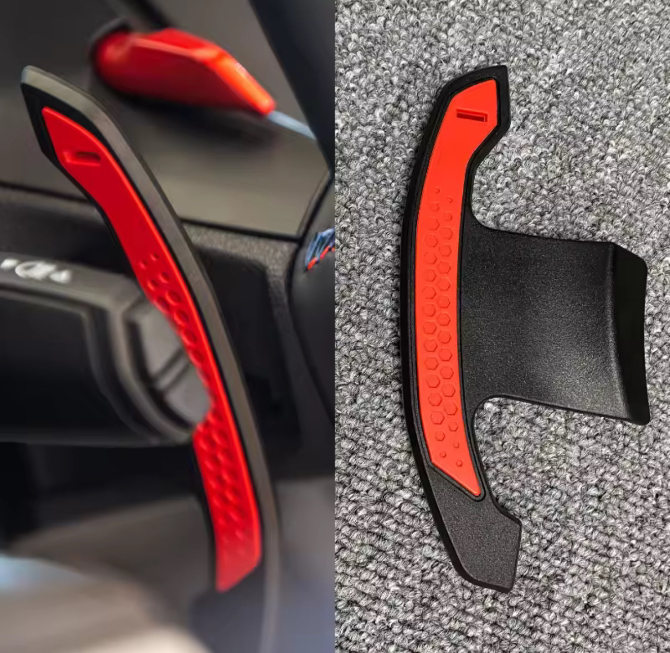Carbon Schaltpaddles Rot/Blau für BMW