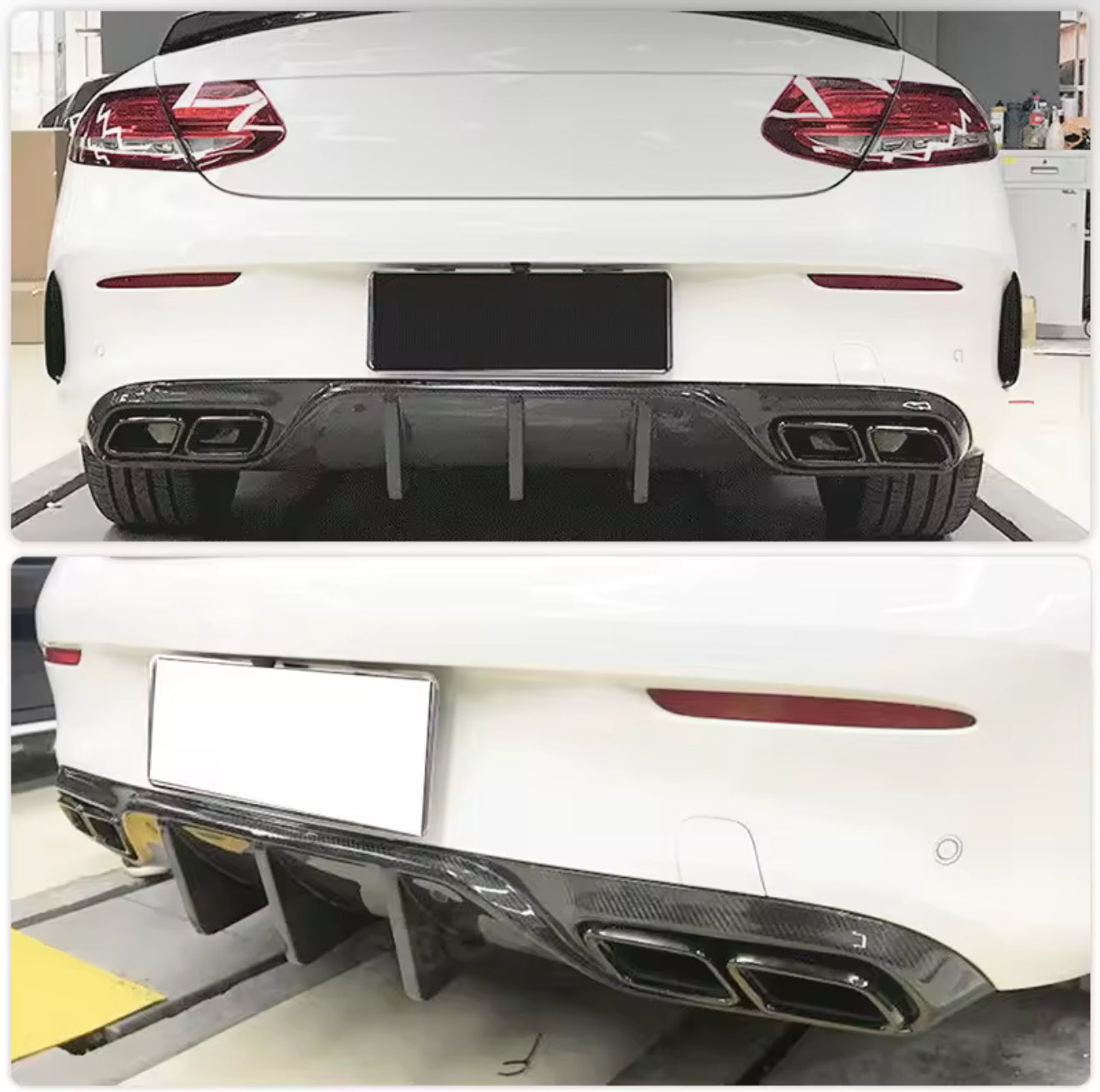 Carbon Heckdiffusor für Mercedes C Klasse W205 AMG Coupe 2015-2019