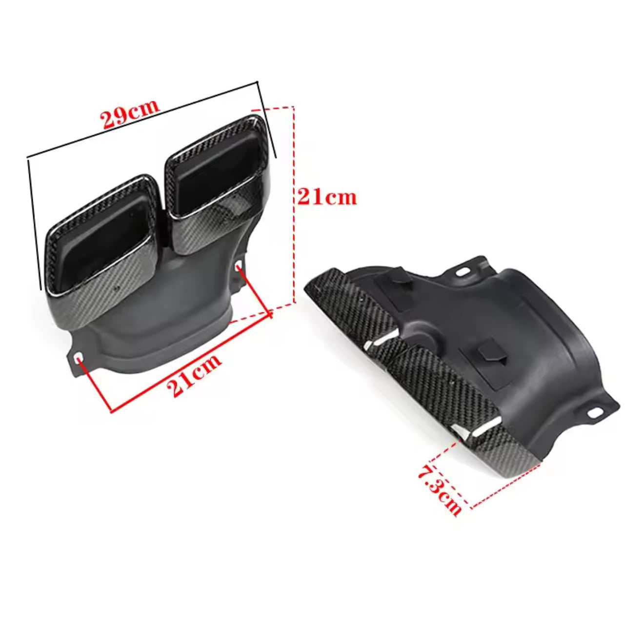 Carbon Auspuffblenden Mercedes C63 W205, S63 AMG